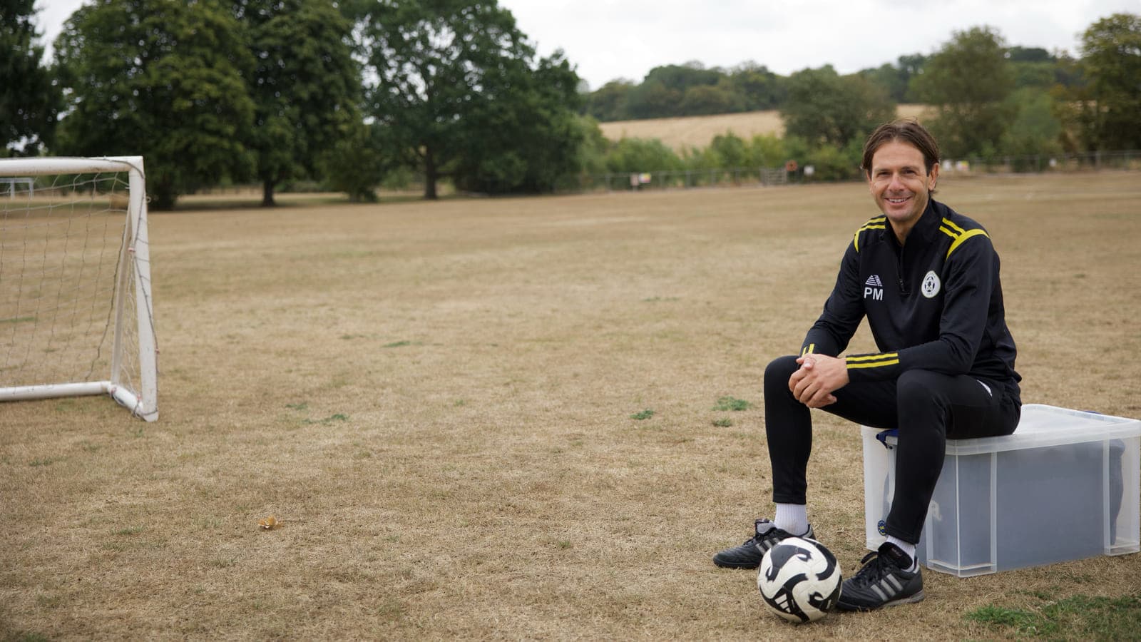 Phil, founder of Fairtime, on a grassroots pitch